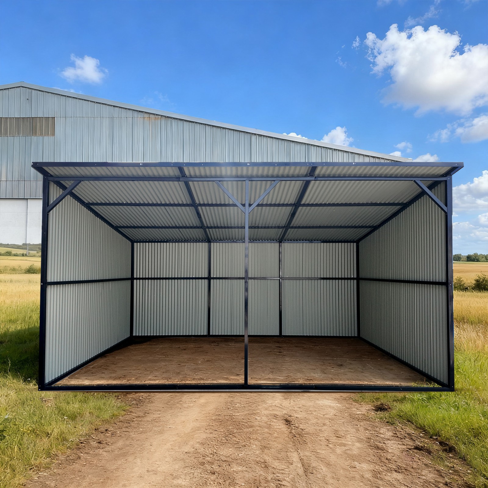 Winter 20'x12' Galvanized Metal Livestock Shelter Building for Farm FREE SHIPING