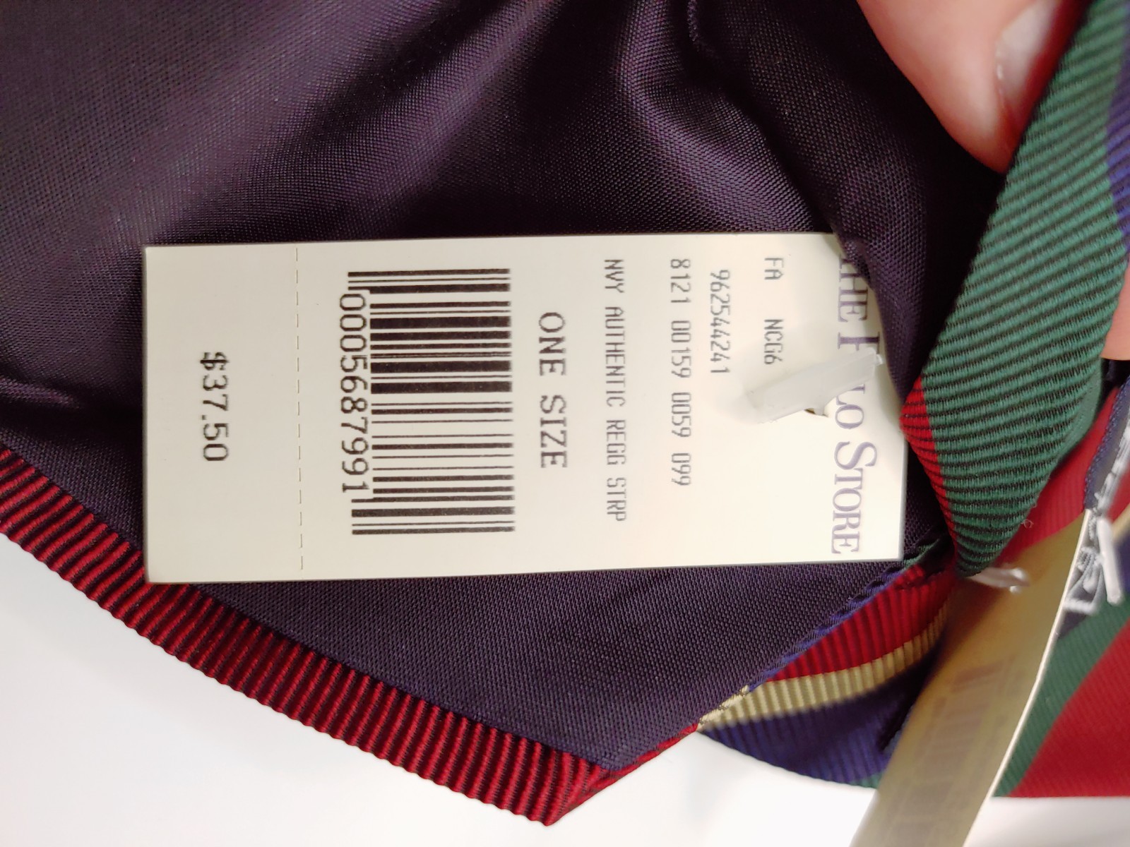 Vintage Polo Ralph Lauren Slim Skinny Short Tie Striped Navy Blue Green New Tan