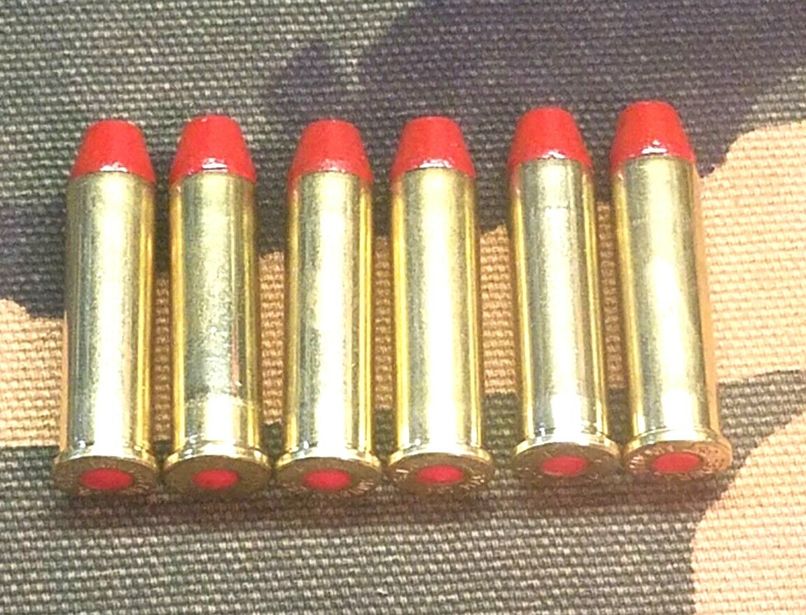 357 MAGNUM SNAP CAPS SET OF 6, BRASS AND RED, REAL 125gr WEIGHT!!!