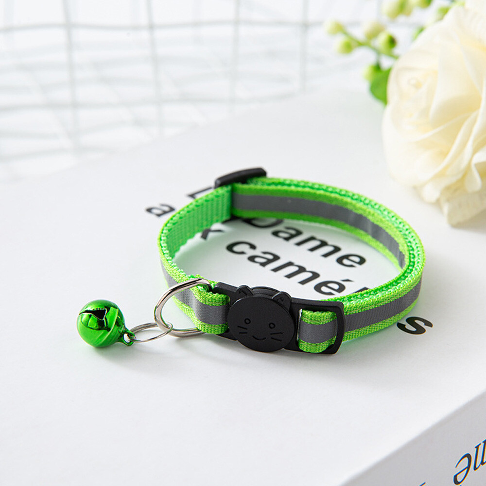 CAT Collar Reflective with Safety Release Breakaway Buckle Kitten Puppy Pet Bell