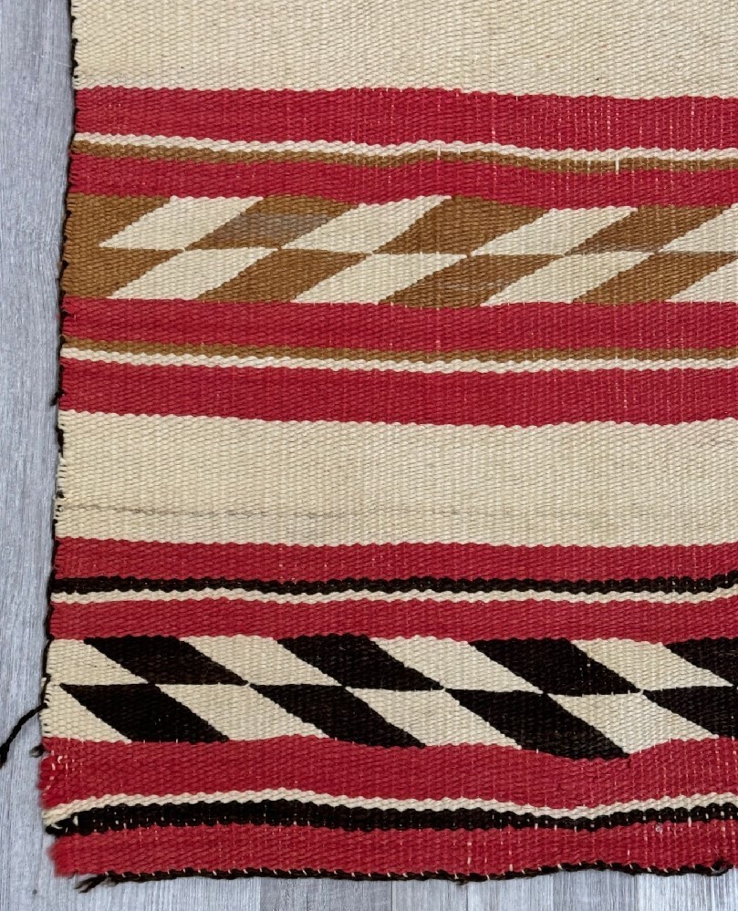 Navajo Early Double; Saddle Blanket; ca 1885