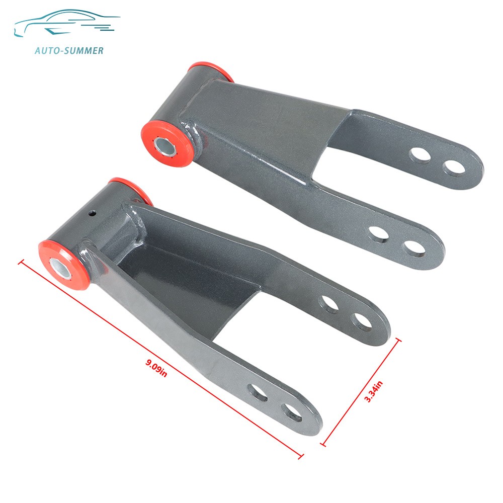 2" Rear Drop Shackles Kit For Chevy Silverado GMC Sierra 1500 C1500 1988-2018