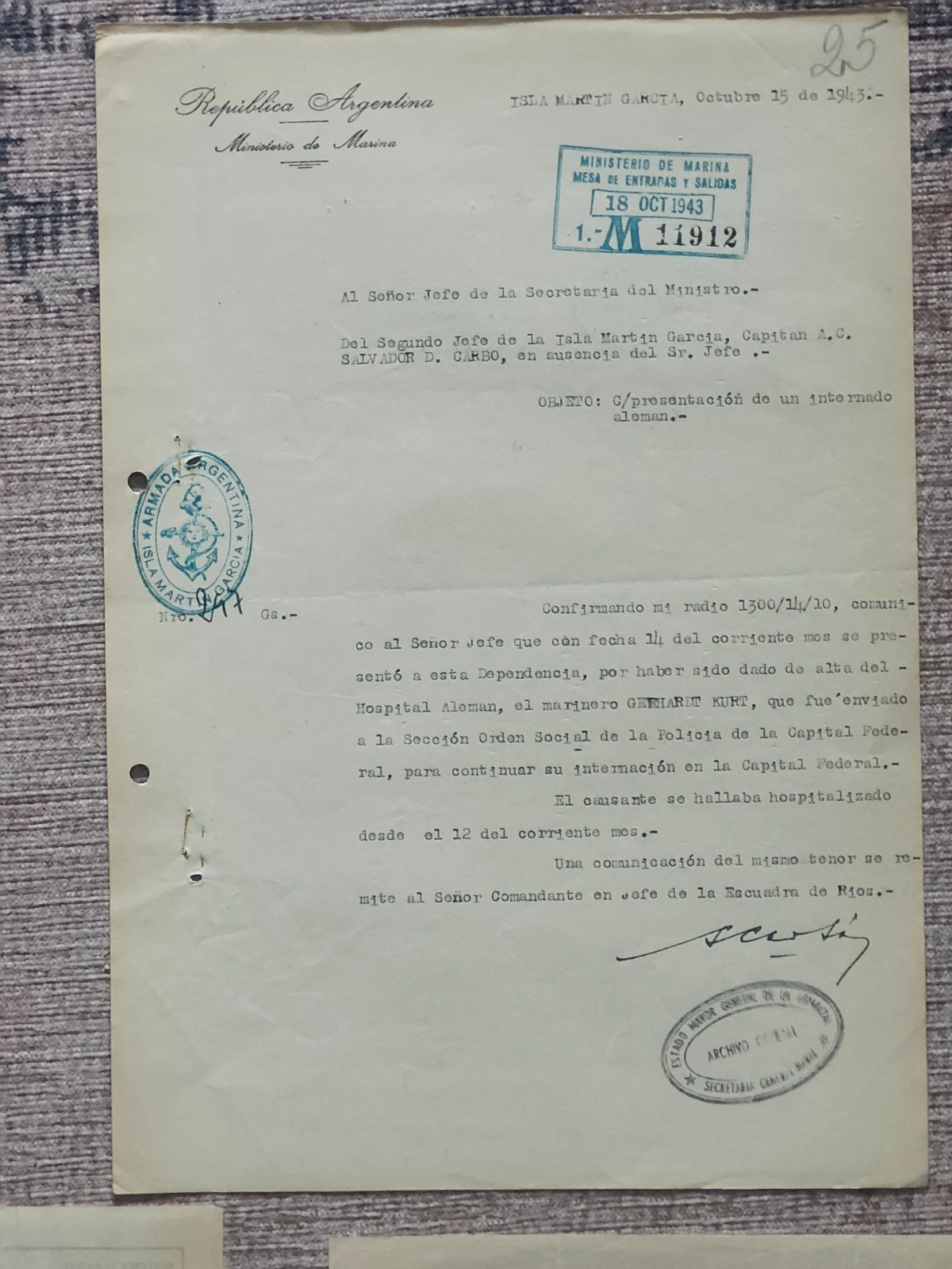 WW2 Germany. Interned sailors, "Admiral Graf Spee" #2