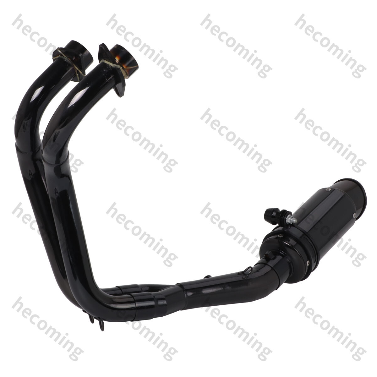 Full Motorcycle Exhaust System Baffle Muffler For Yamaha MT07 FZ07 R7 2022-2023