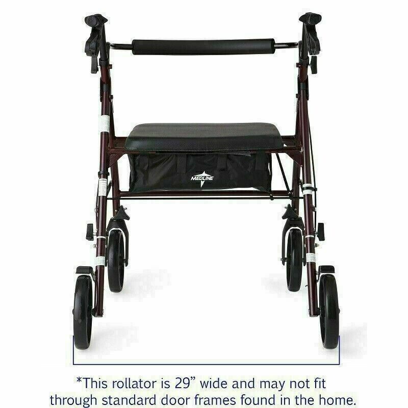 Rollator Walker 500 Pound Capacity Extra Wide Bariatric Heavy Duty Foldable New