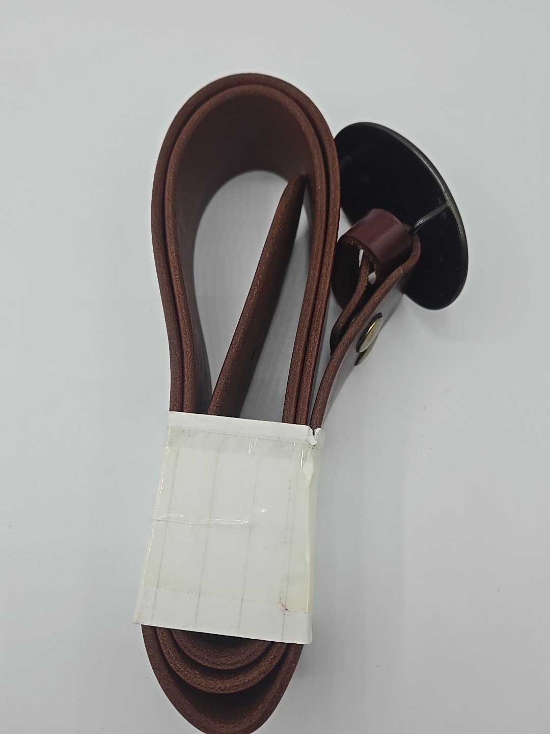 Replica Civil War Reenactment Confederate Belt Plate Brown Leather Belt Size 48