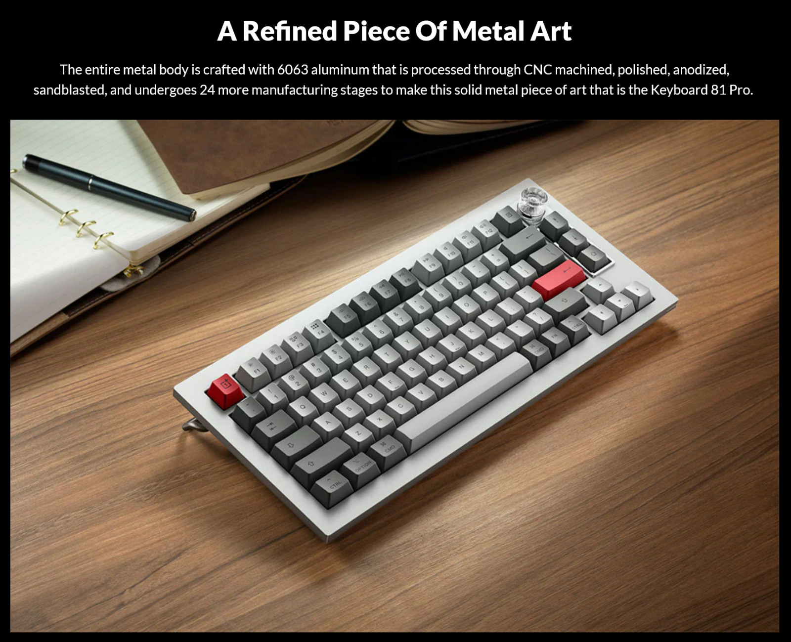 One Plus Keyboard 81 Pro Winter Bonfire Mechanical Tactile Dark Grey USB Type-C