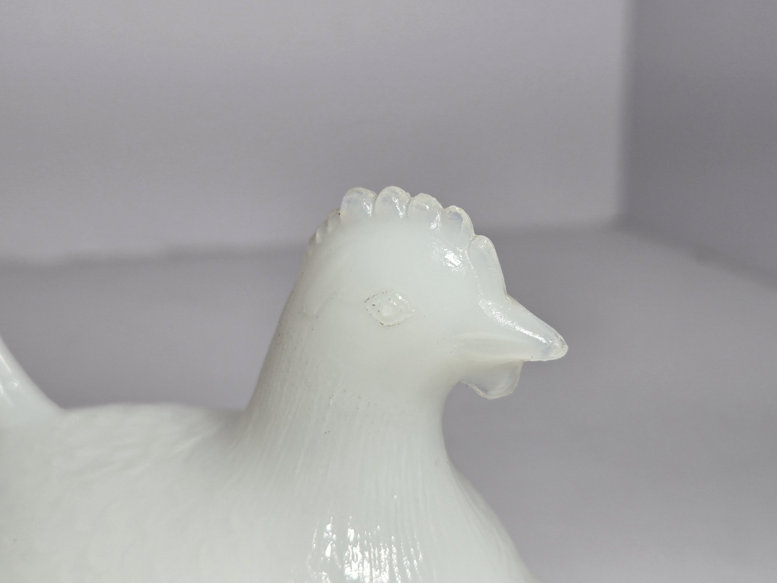 Vintage Milk Glass Hen on Nest Trinket Candy Dish White 4.25" MCM