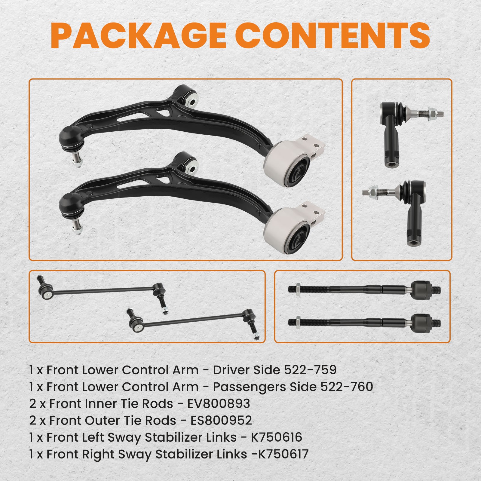 8x Front Lower Control Arms w/ Ball Joints For 2011-2015 2016 2017 Ford Explorer