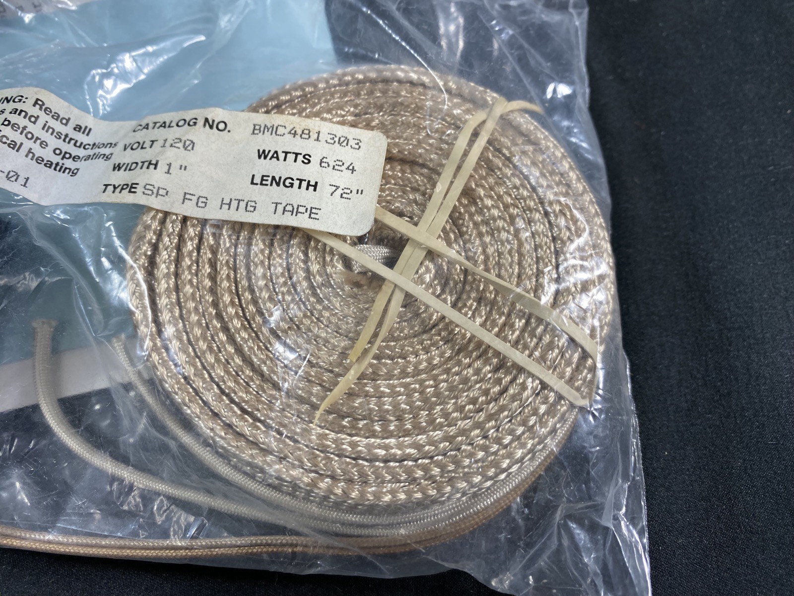 BRISKHEAT 1" Width 6' Length 120 Volt 624 Watt Insulated Heating Tape BMC481303