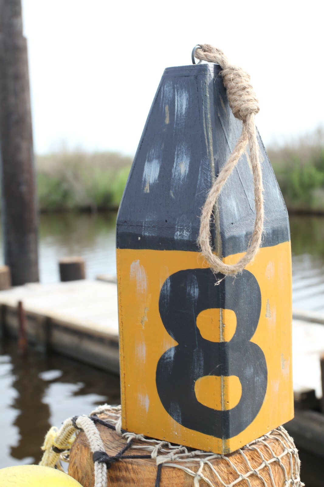 Weathered Look Vintage Replica Wood Buoy Float - WF-3