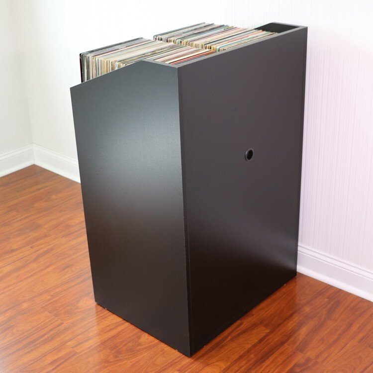 LPBIN LP Storage Cabinet / Modern Black / Bin Style Vinyl Record Storage