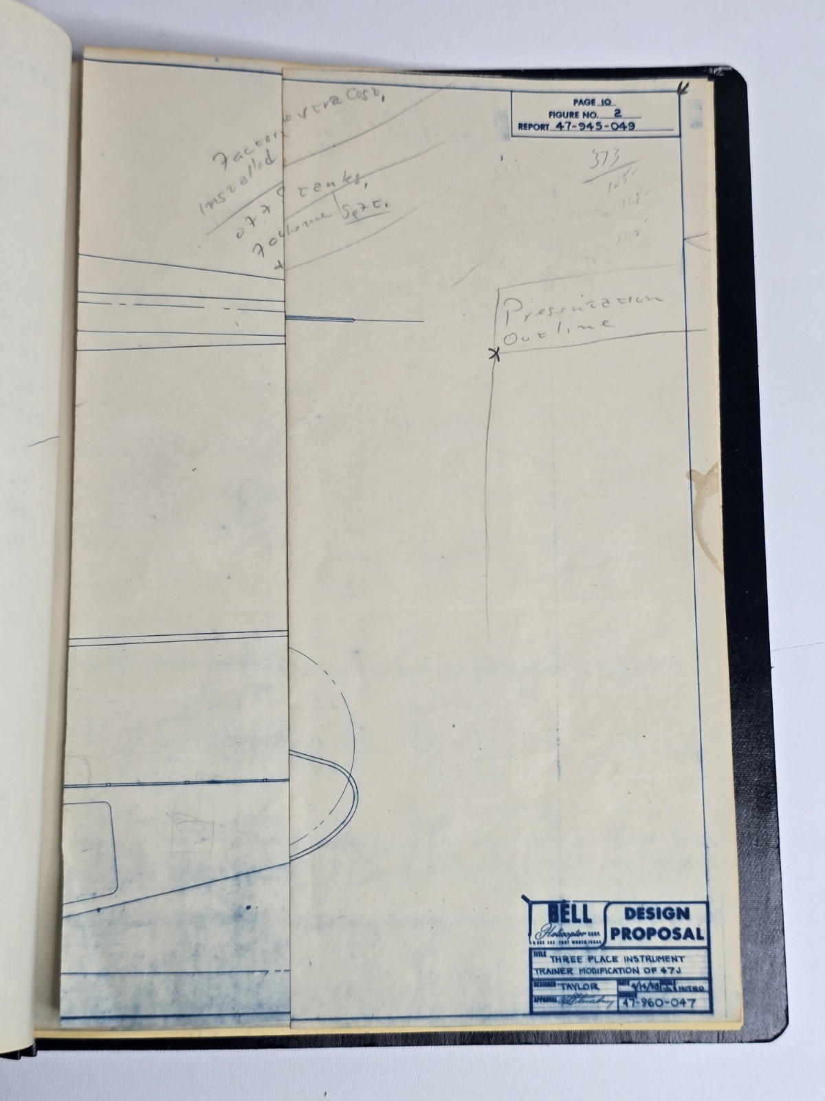 Rare 1958 Bell Helicopter Proposal Report 47-945-049 Jeffrey Evans Archive