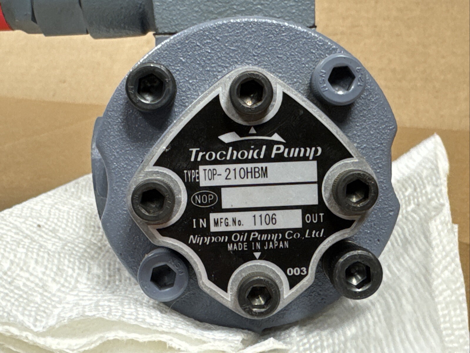 NEW Nippon TOP-210HBM Trochoid Oil Pump 2VB 2L Relief WARRANTY FAST SHIPPING