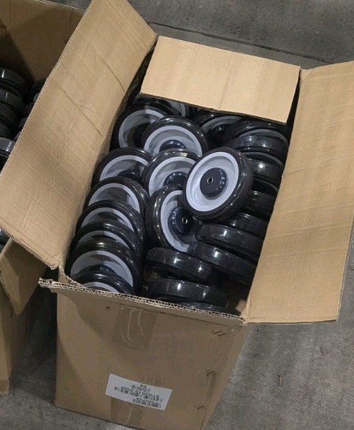 2 PACK 5" x 1-1/4" Poly-Pro Shopping Cart Wheel - 350 lbs. Cap PP50GP50