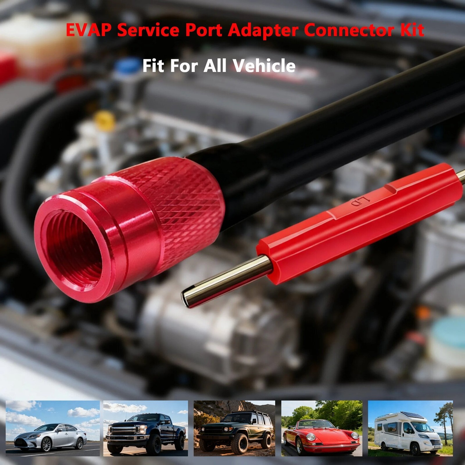 US STOCK EVAP Adapter Smoke Machine Service Port M12x1.5mm Connector Leak Tester