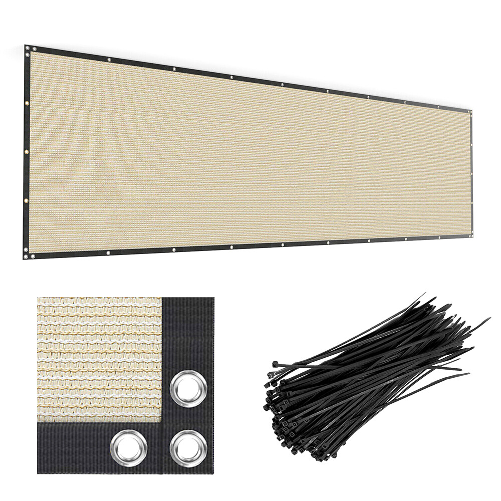 200GSM Fence Privacy Screen Cover Mesh 4' 5' 6' 8' x 50' Black Green Beige Brown
