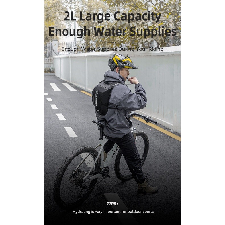 ROCKBROS Cycling Hydration Vest,Lightweight Hydration Backpack +2L Water Bladder