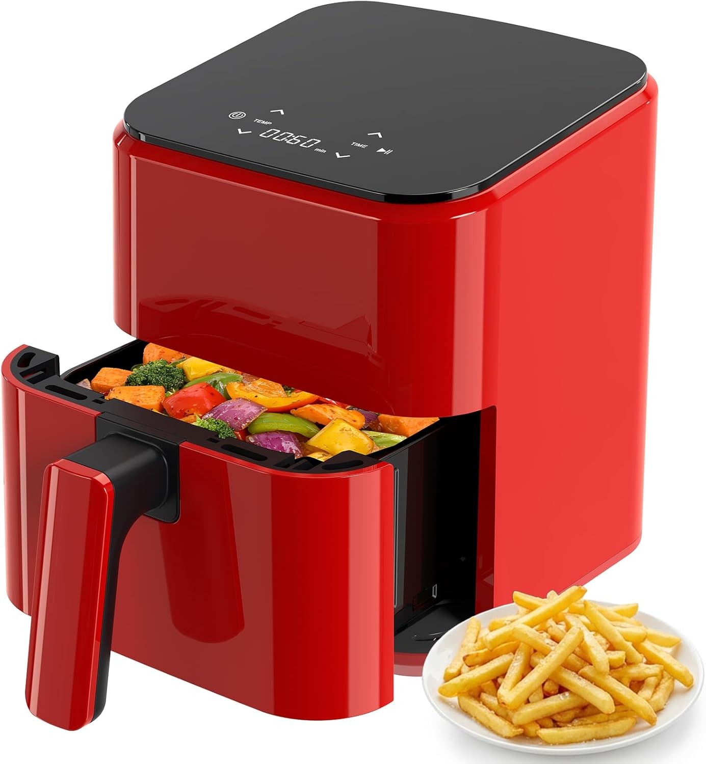JHK 3QT Small Air Fryer w/Digital Touch Panel,Overheat Protection,Auto Shut-off