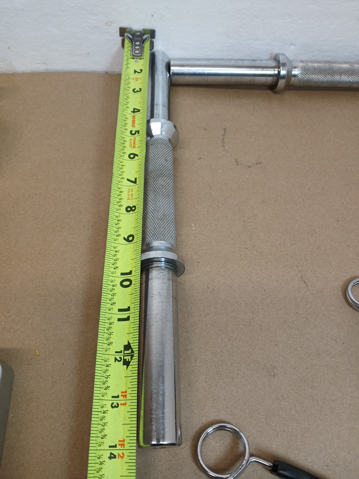 Standard 1" Dumbbell Handles Pair + Spring Collars Weight Lifting Bar Set