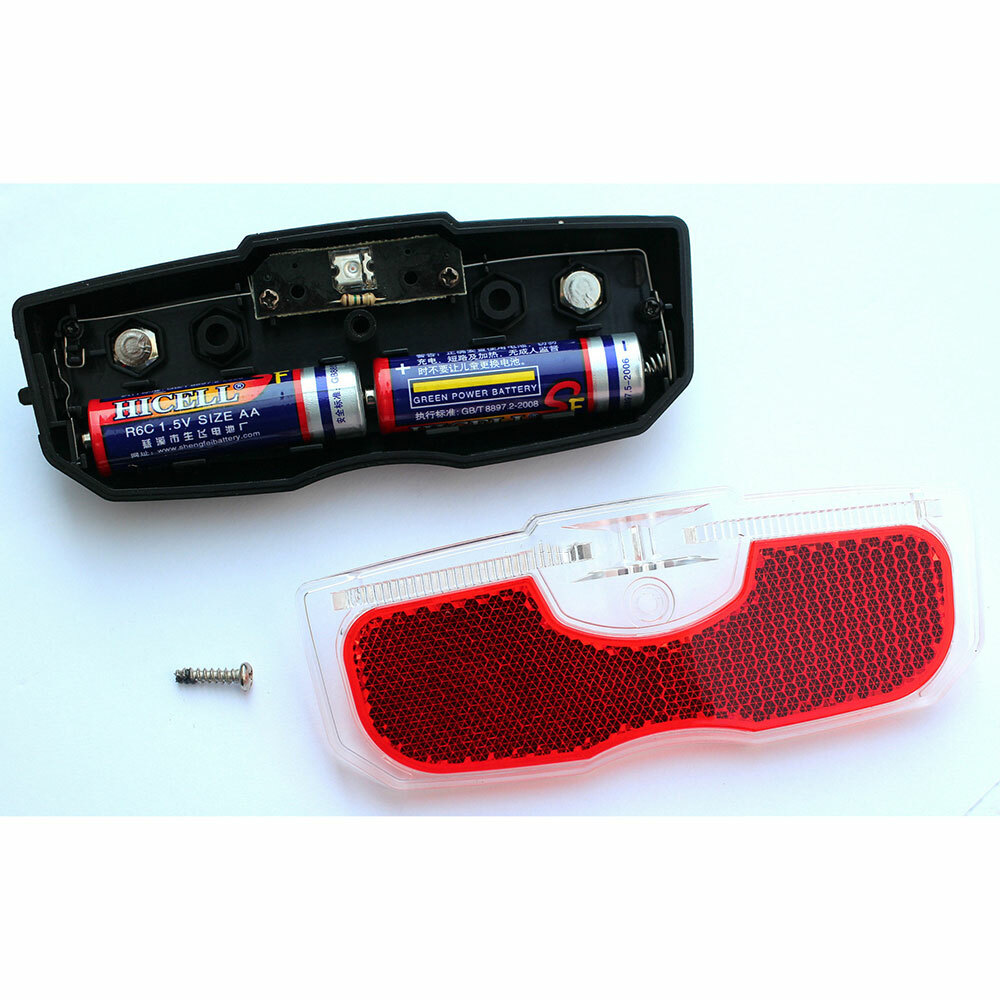 Bike Cycling Bicycle Rear Reflector LED Tail Light Fit For Luggage Rack Acces US