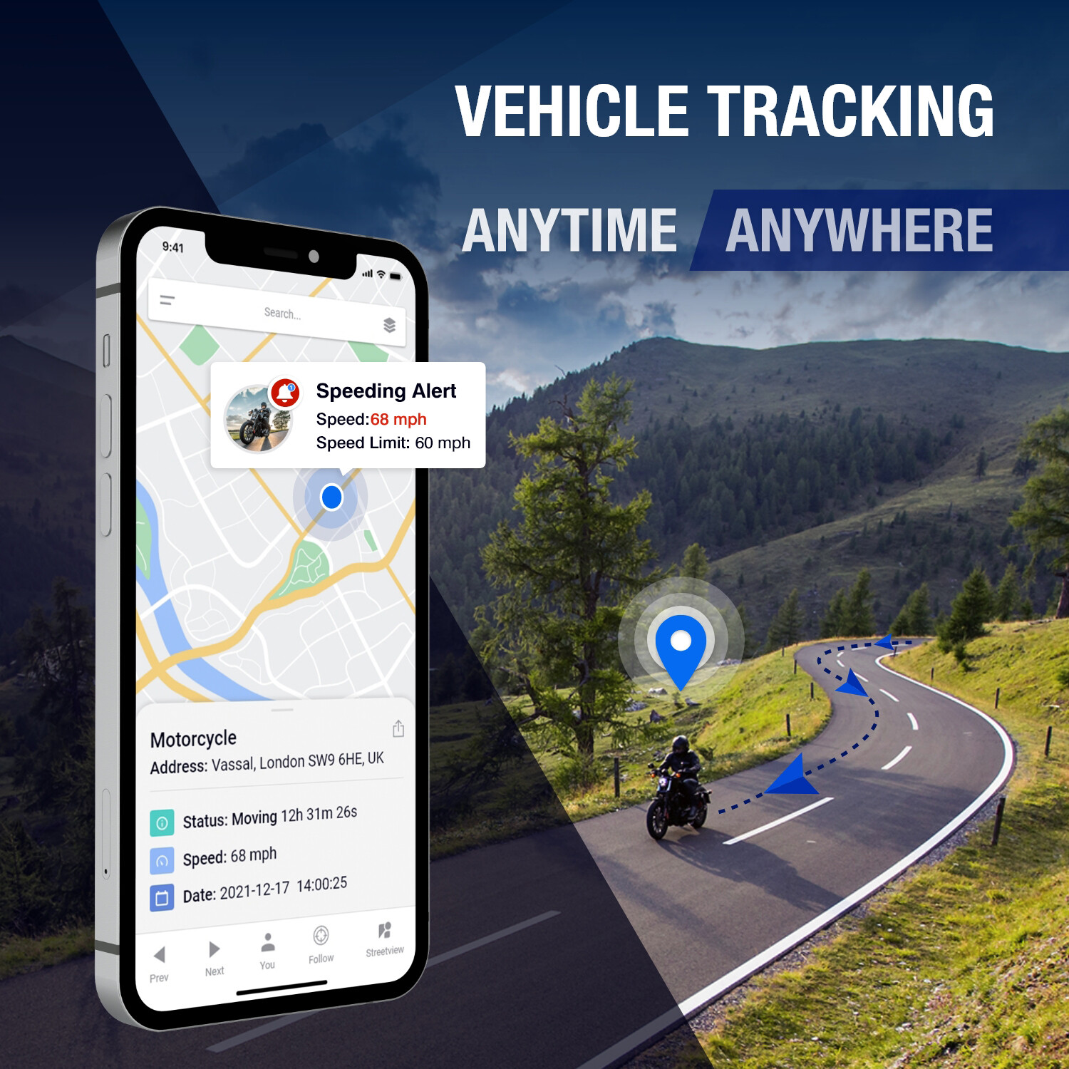 CAR GPS TRACKER VAN MOTORBIKE SCOOTER QUAD PLANT DIGGER TAXI COACH PAY AS YOU GO