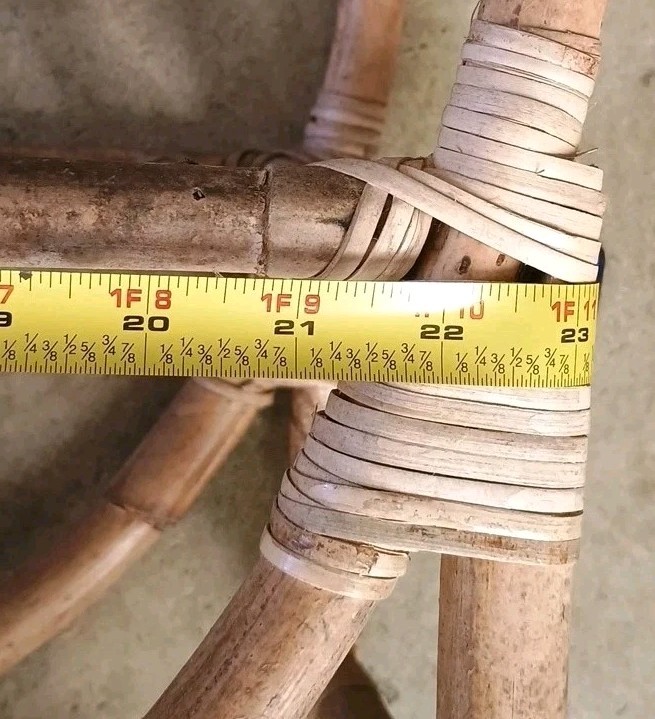 Vtg Mid Century Bamboo Shelf Unit Freestanding Circular Bookcase Etagere 35"x23"