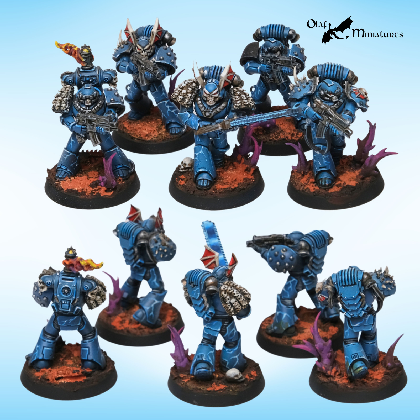 Horus Heresy Night Lords army 30k - highly converted, studio painted