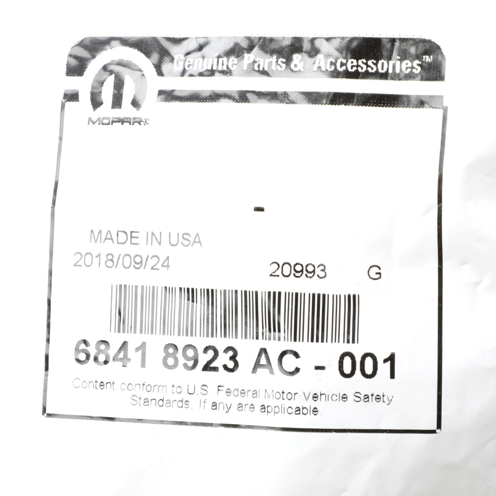 FUEL TANK STRAP REINFORCEMENT OEM NEW (SEND VIN# FOR FITMENTS) MOPAR 68418923AC