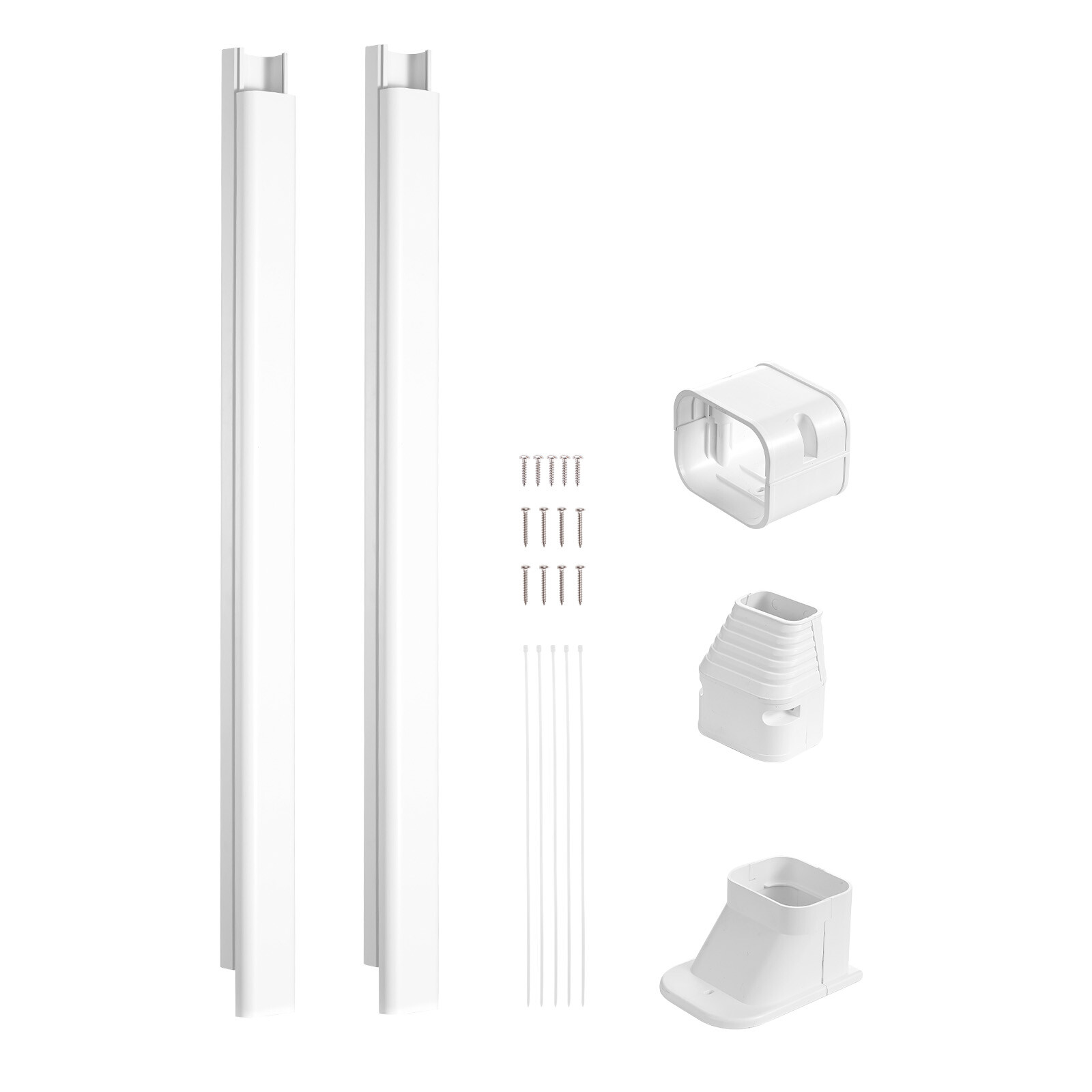 VEVOR 3" W 7.4 Ft Line Set Cover Kit For Mini Split/Central Air Conditioner PVC