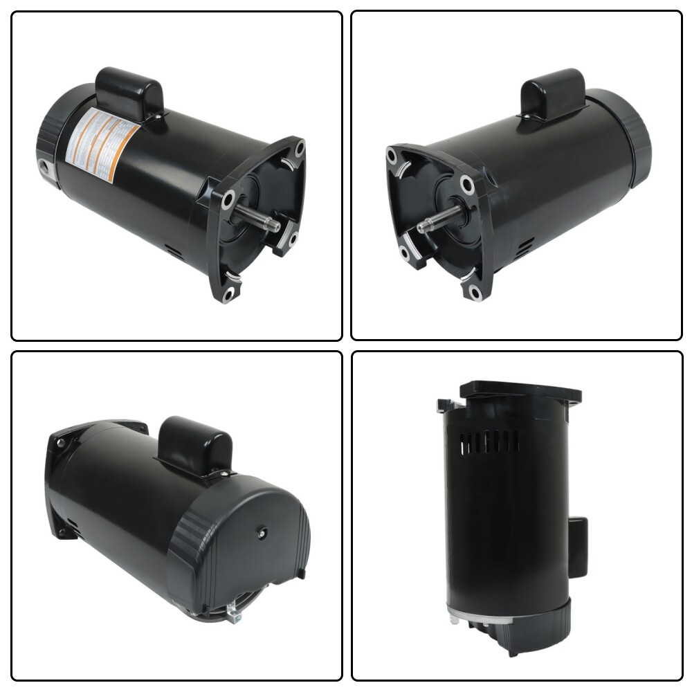 2HP B2855 Square Flange Pool Pump Motor 230V Threaded Shaft Swimming Pool Pump