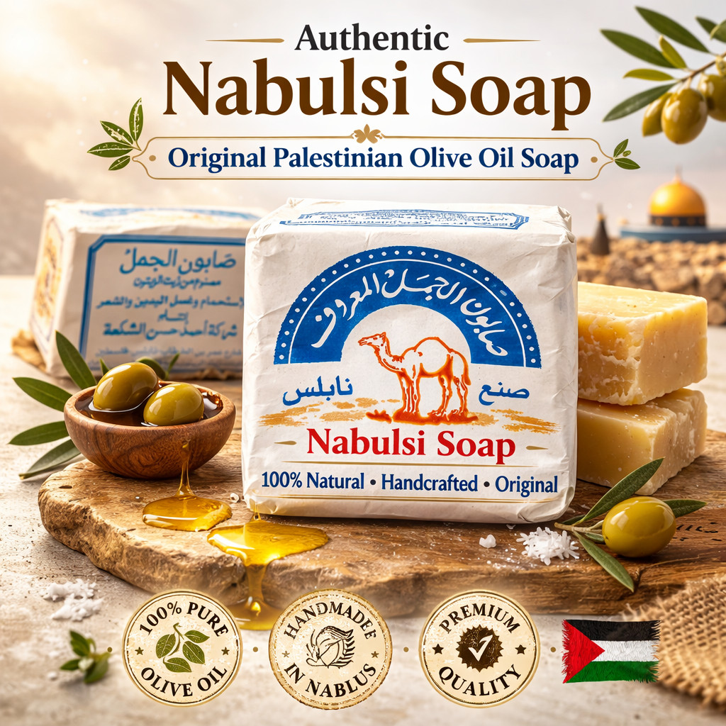 Authentic Nabulsi Olive Oil Soap (2Pcs)