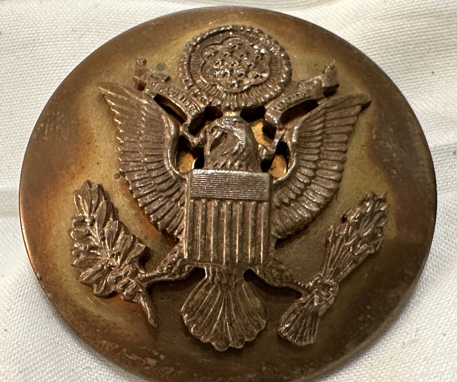 1902 - WWI Rimless Hat Pin. Great Patina Detail & Condition.