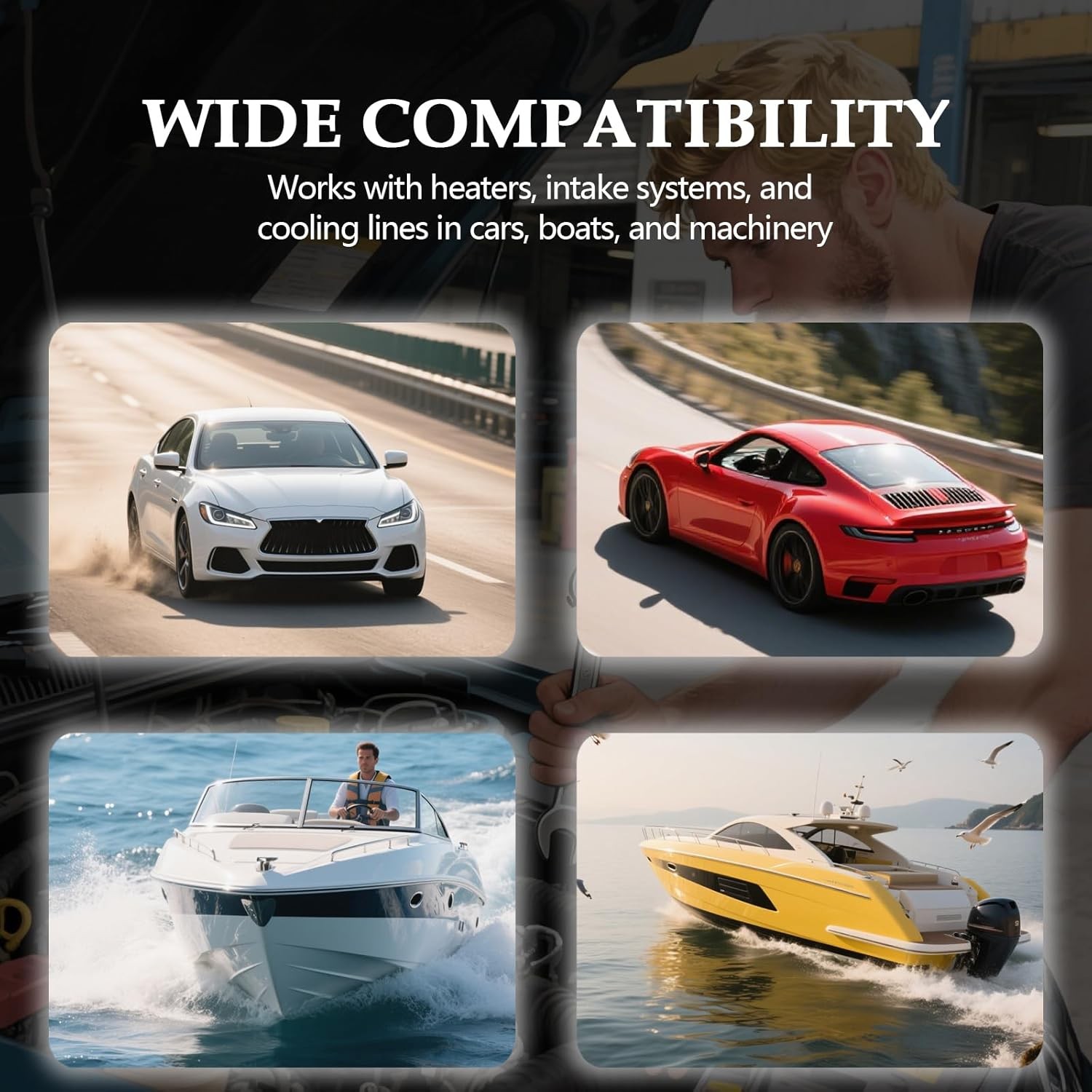 90° Heater Hose Connector, Heater 90 Degree Hose Elbow from 1/2 NPT to 5/8 Barb