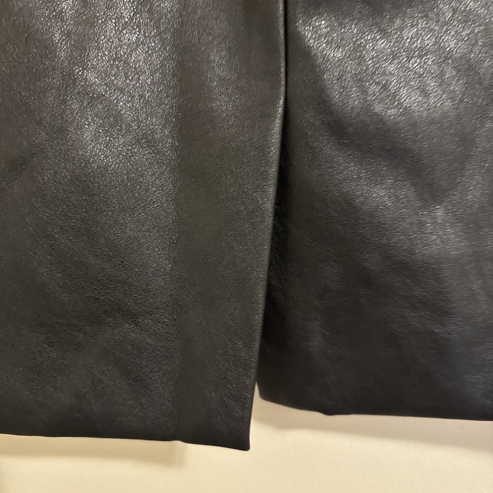 NWT J Crew sz 14 Fitted Faux-Leather Pencil Skirt Black BU866