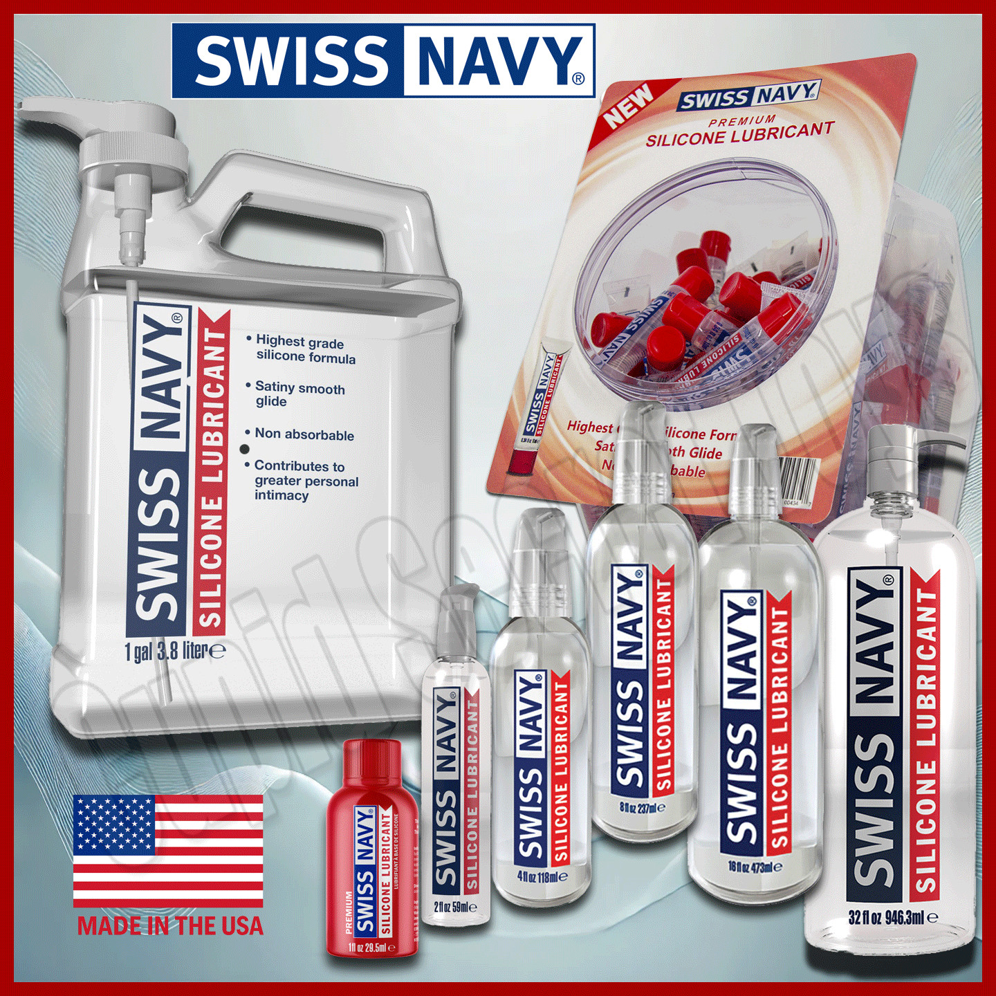 Swiss Navy Silicone Based Lubricant Premium Personal Lube Long Lasting Glide