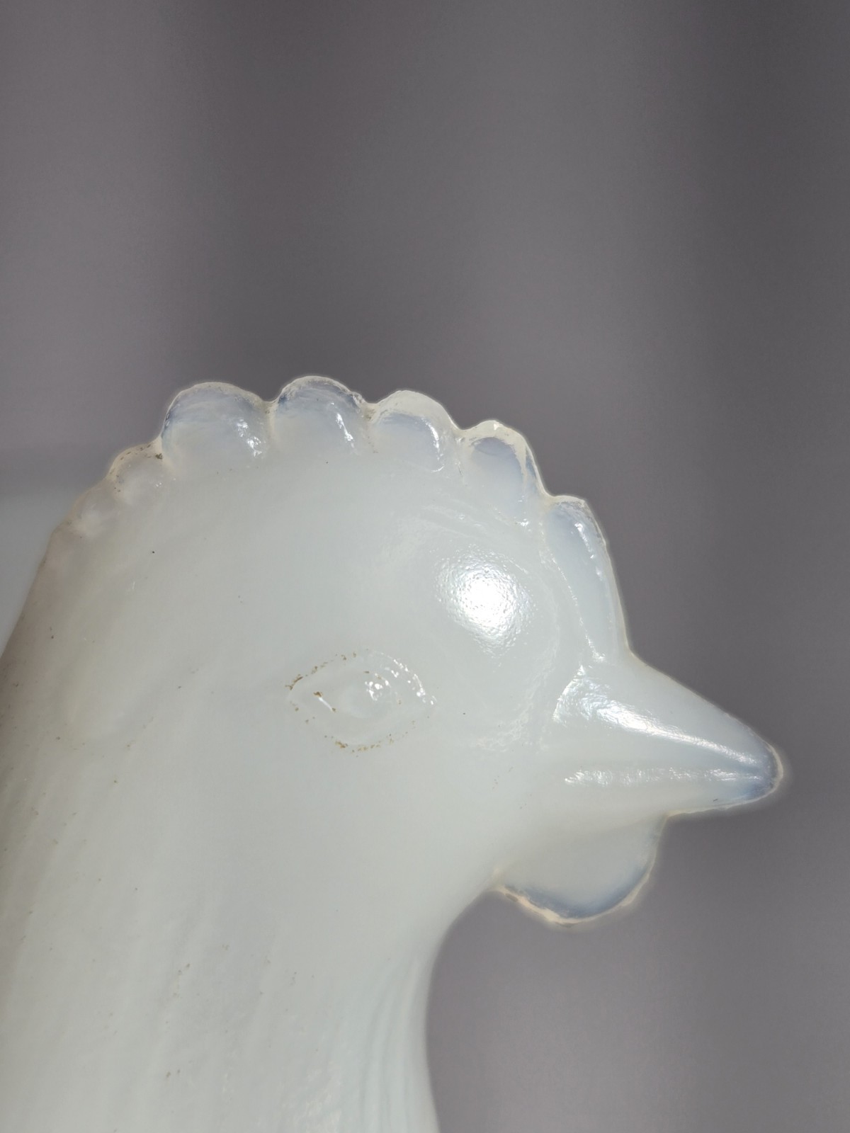 Vintage Milk Glass Hen on Nest Trinket Candy Dish White 4.25" MCM