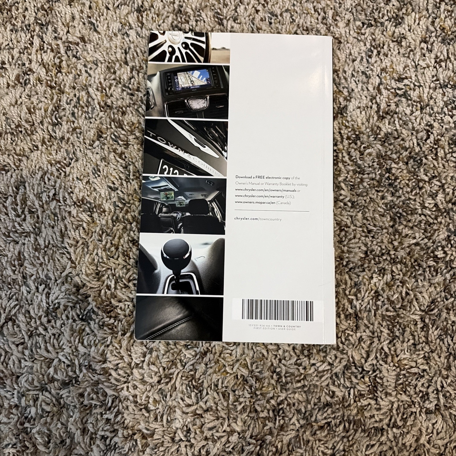 OEM 2015 Chrysler Town & Country Owners Manual w/ Case A6