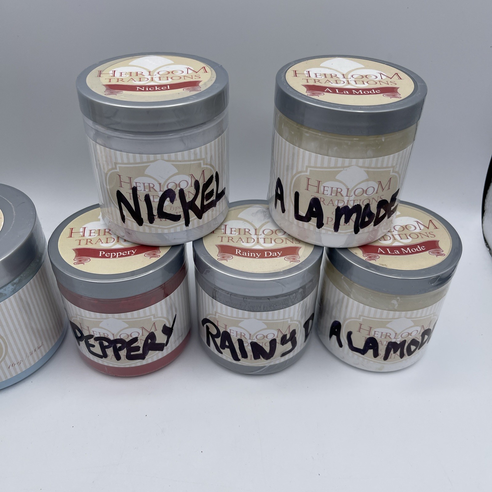 Lot of 7 Never Opened 32, 16, 8 Oz Heirloom Traditions Chalk Type Paint