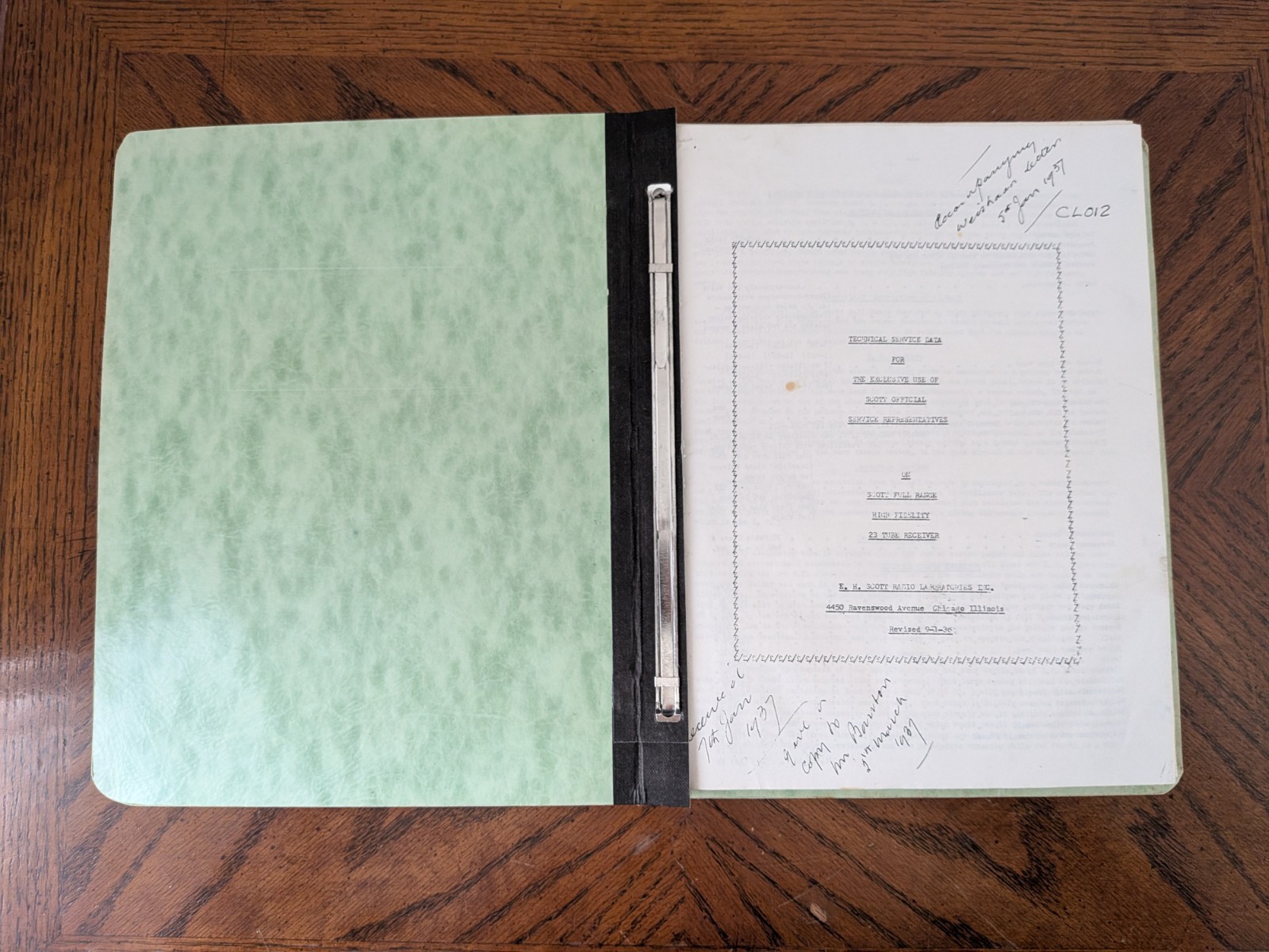 EH Scott 1936 Allwave Imperial Photocopy Documentation Book