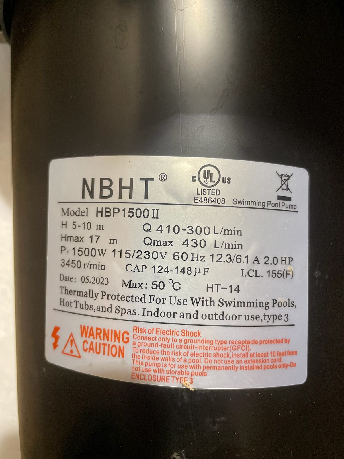 2.0HP Above/In Ground Swimming Pool Pump 115/230V