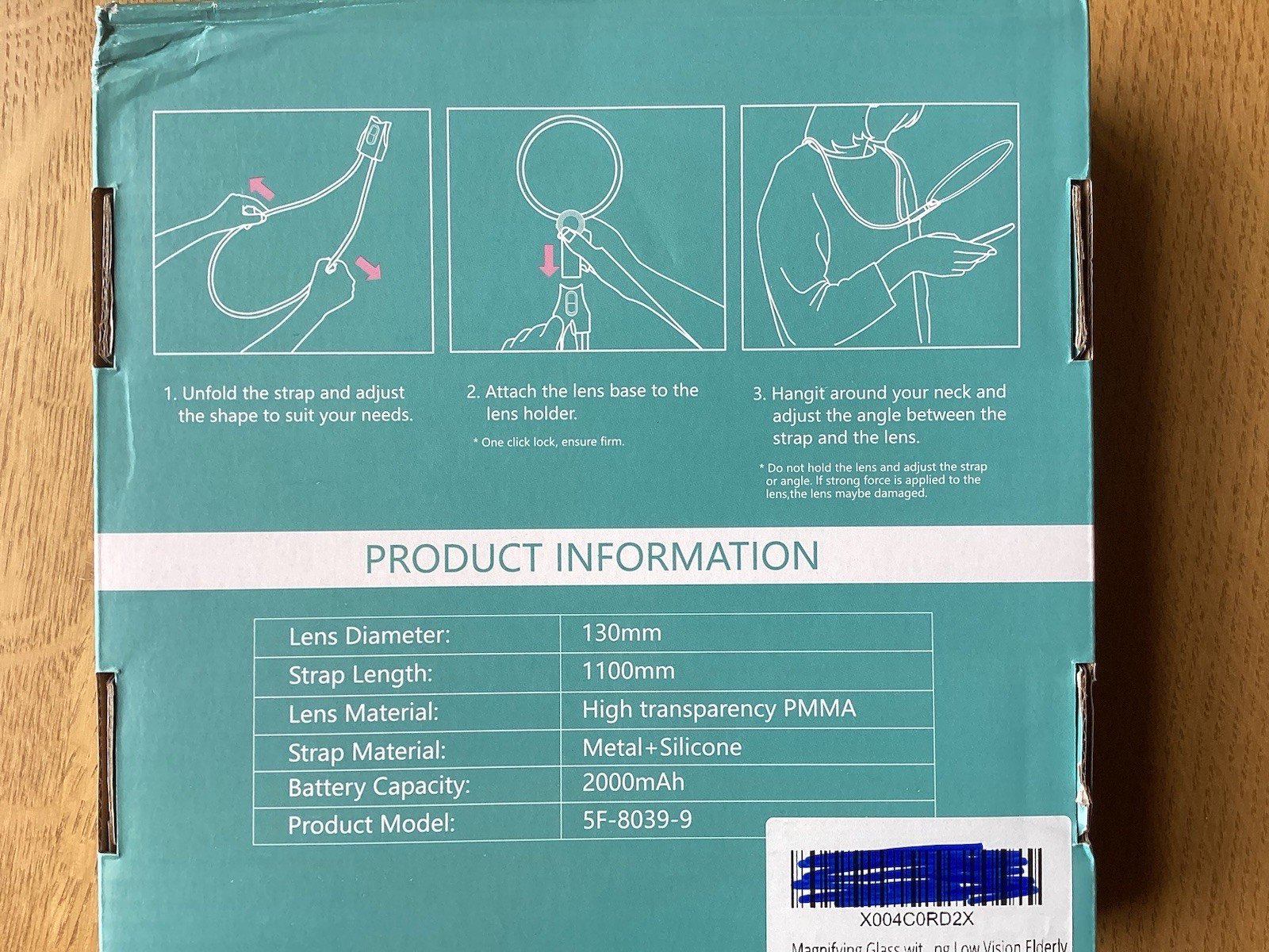 LED Magnifying Glass, Hands Free, Or Use On Hard Surface