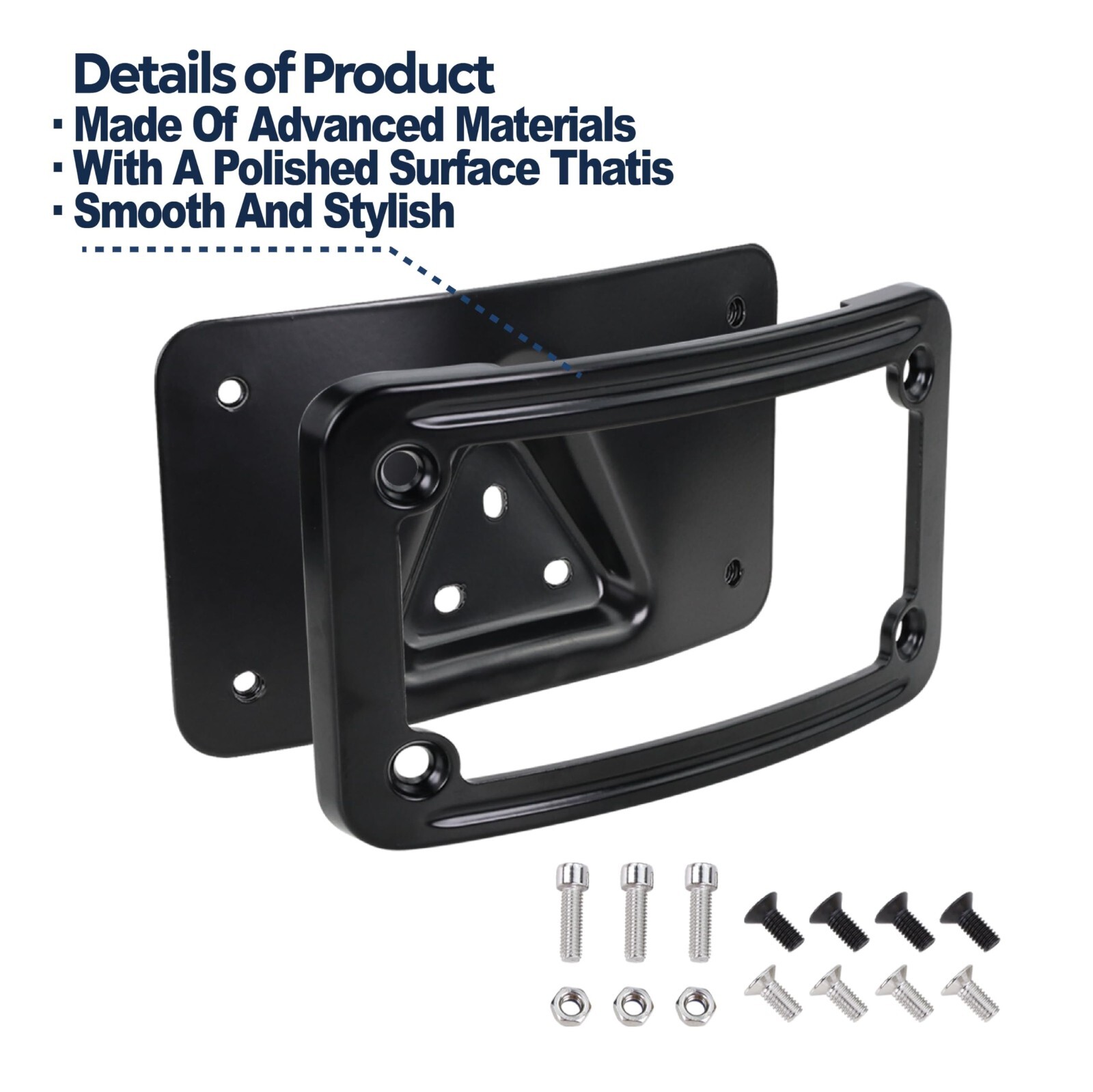 Curved Laydown License Plate Mount with Frame Harley Davidson License Plate Moun