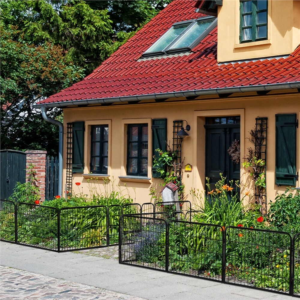 Decorative Garden Fence 24/32/40-Inch Folding Barrier Panels Landscape Outdoor