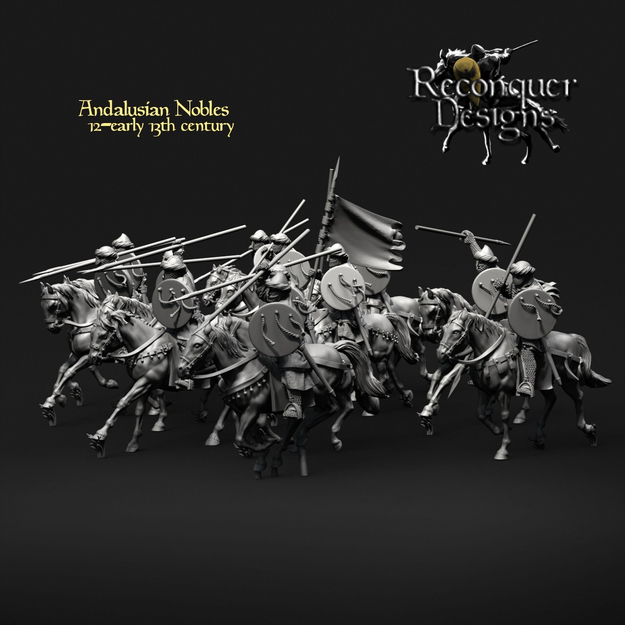 Reconquer Designs Miniatures Medieval Andalusian Nobles Islamic Cavalry Crusades