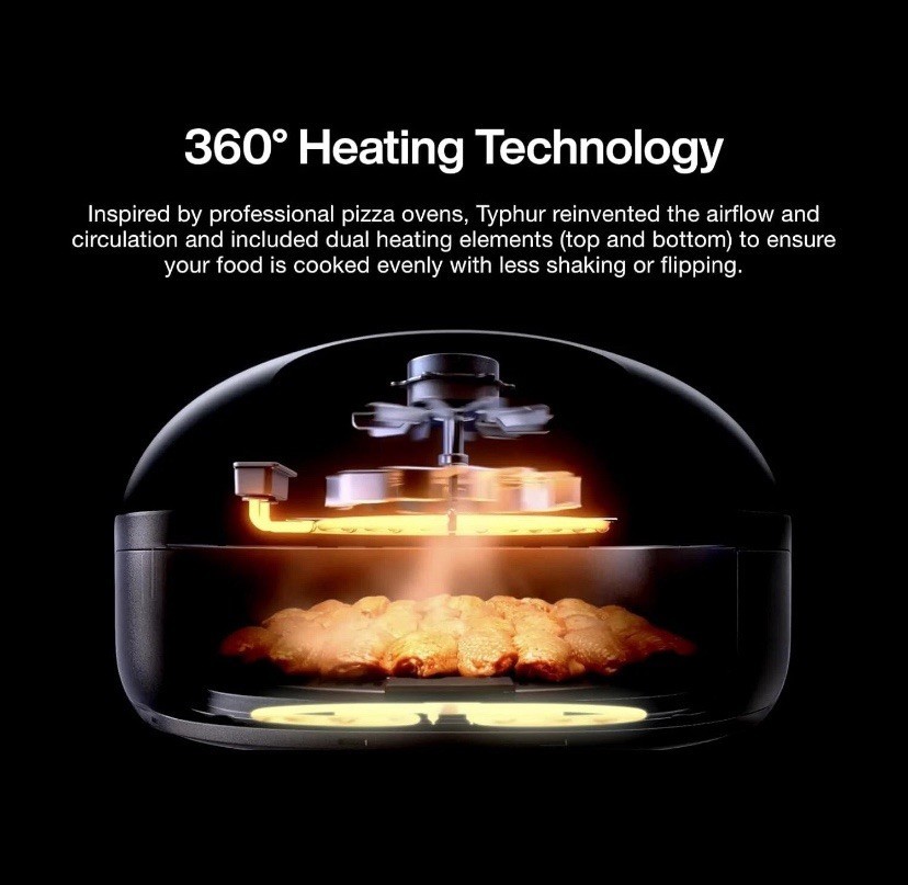 Typhur Dome 2 Air Fryer Extra Large with Superior Airflow and Self-cleaning.