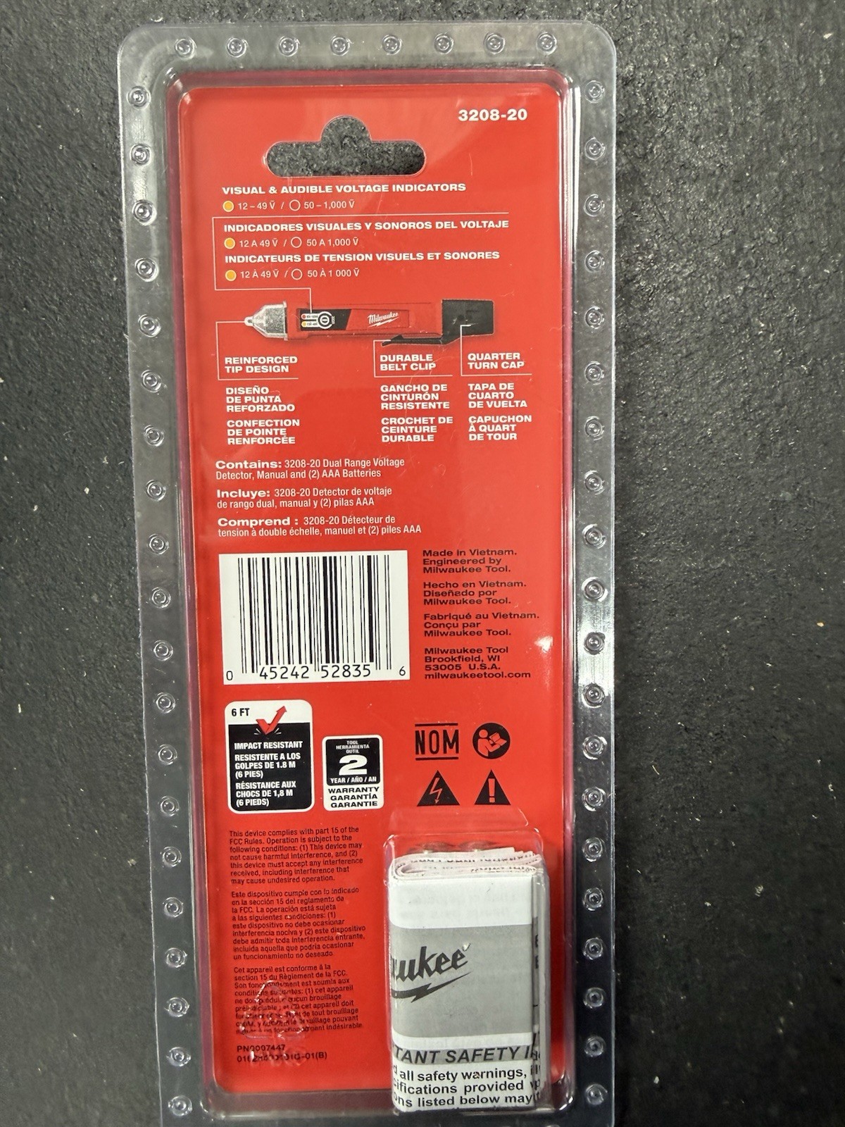 Milwaukee 3208-20 Dual Range Voltage Detector NEW+FREE SHIPPING!!!!!!!!!!