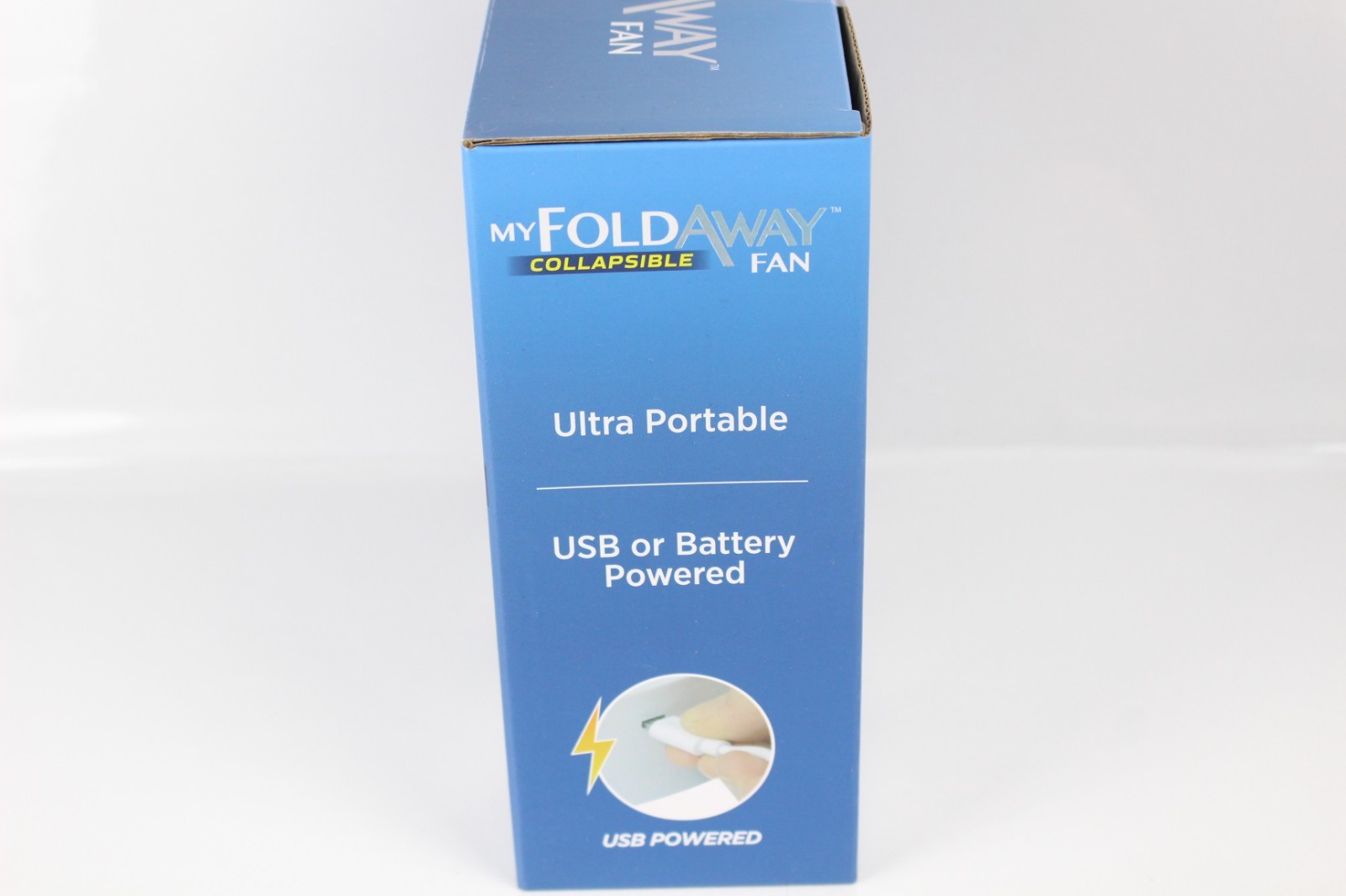 Emson My Foldaway Collapsible 5" Portable Desk Fan USB or Battery White