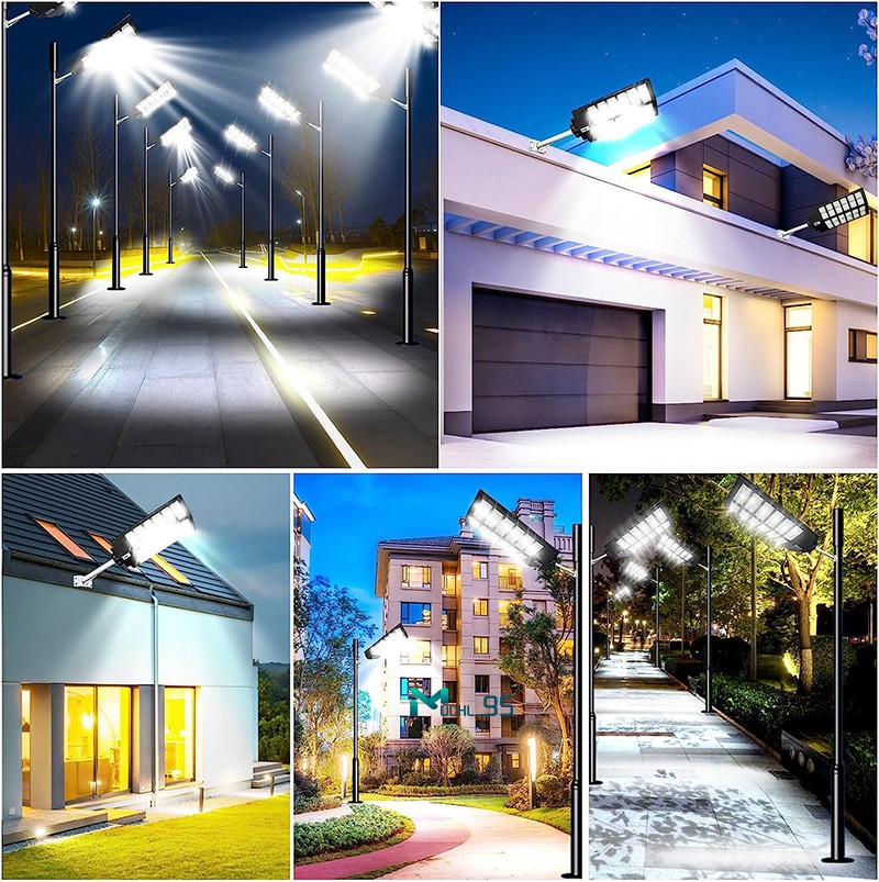 10000W LED Solar Street Light Dusk to Dawn Garden Super Bright Outdoor Road Lamp