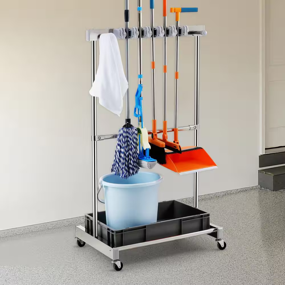 Garden Tool Organizer, 100 Lb. Hold Long-Handled Tool, Yard Tool Tower Rack with